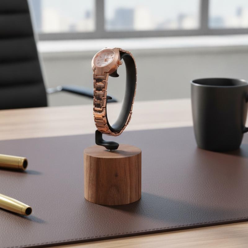 Jewelry And Watches Inc - حامل ساعات خشبي على شكل حرف