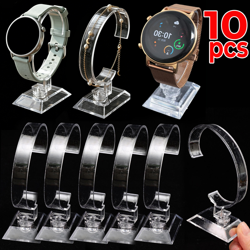 Jewelry And Watches Inc - حامل عرض ساعات شفاف على شكل