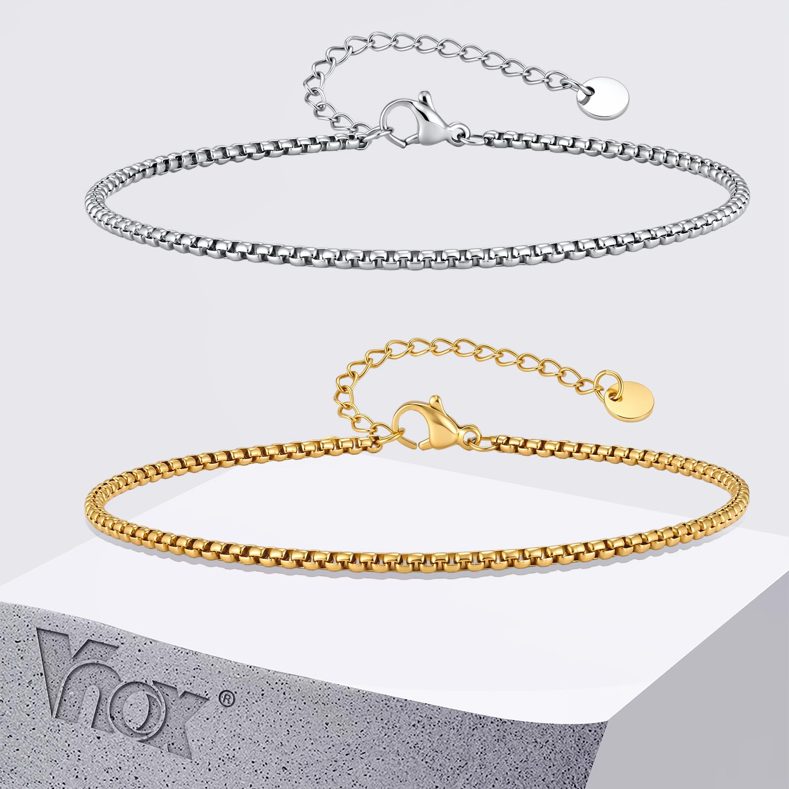 Jc Jewelry & Watches Photos - سلسلة كاحل من الفولاذ المقاوم للصدأ