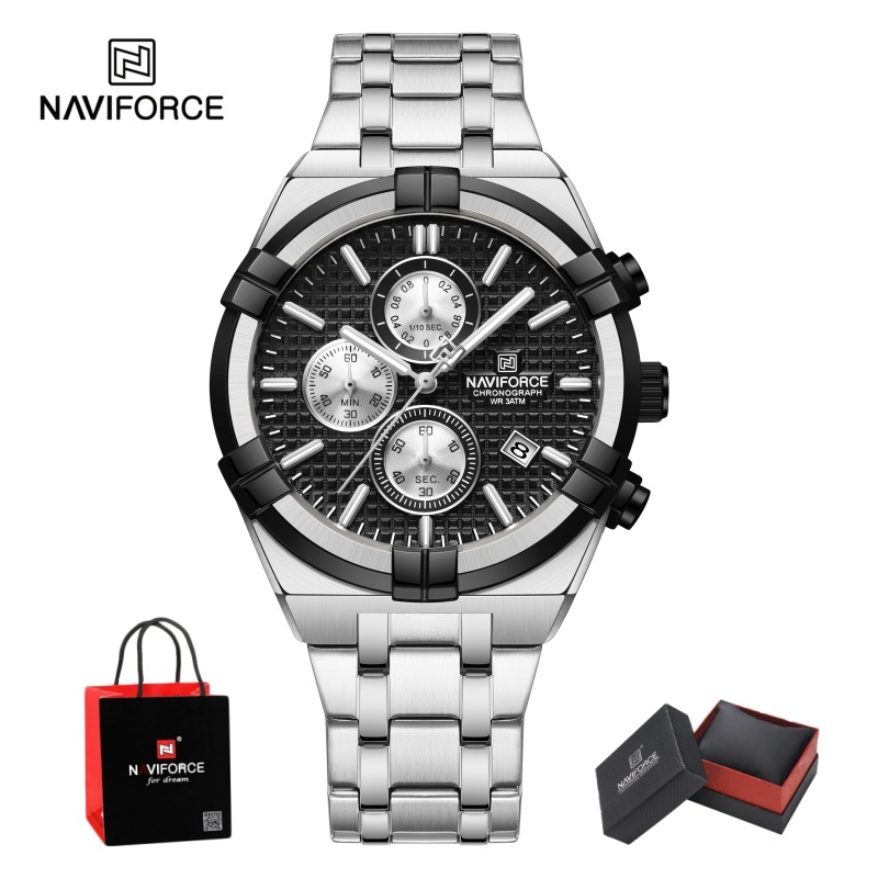 Jewelry For Watches - ساعة يد رجالية كرونوغراف كوارتز من