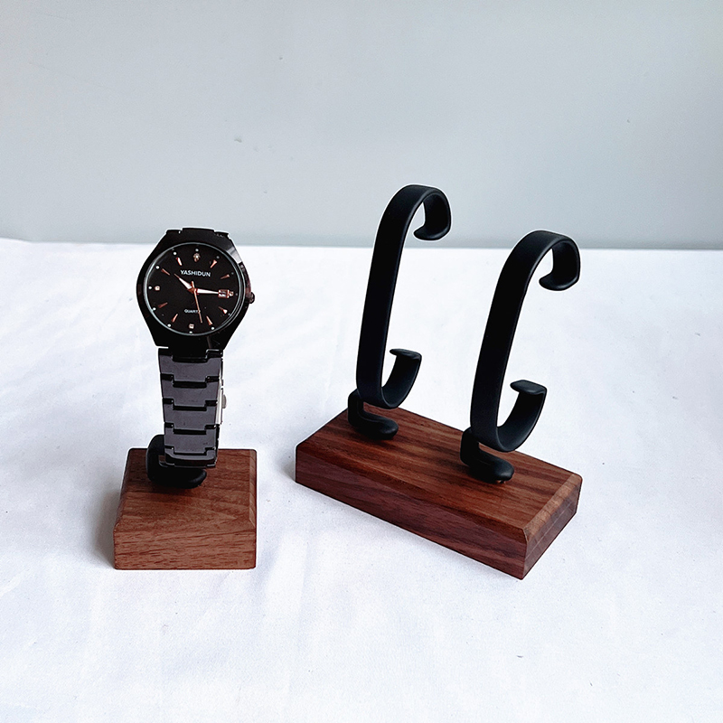 حامل ساعات خشبي على شكل حرف C، - مراجعة Jewelry And Watches Inc وسعره