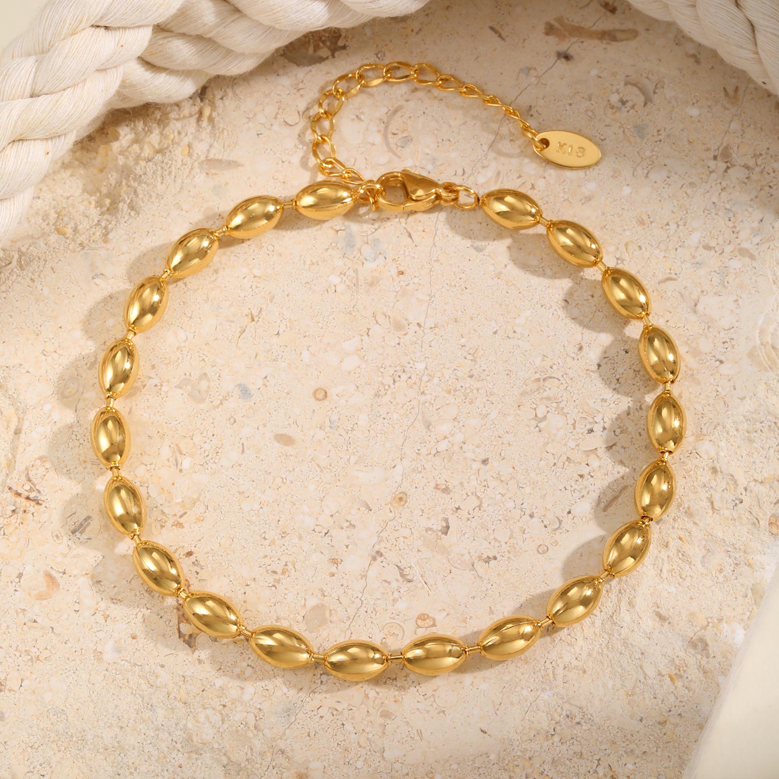 خلخال سلسلة من خرز الرجبي من ا - مراجعة Jc Jewelry & Watches Photos وسعره